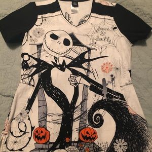 Nightmare Before Christmas scrub top